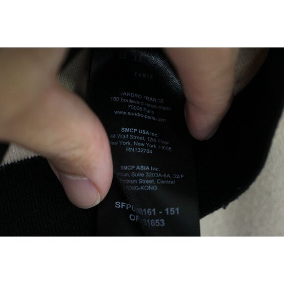 Sandro Womens 0 Topstitching Cropped Cardigan K554 - Picture 5 of 7